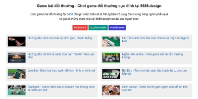 Chinh phục game bài tại 6686 Design - Sự lựa chọn hoàn hảo